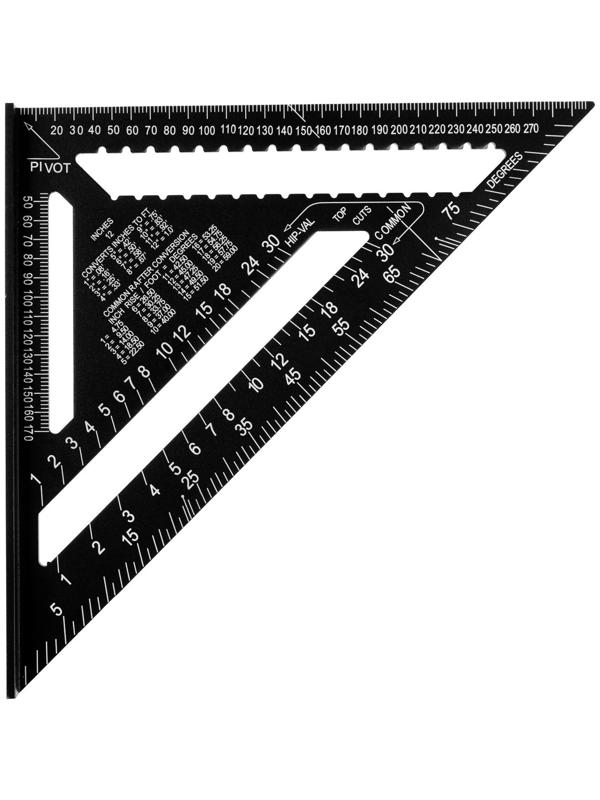 Универсальный кровельный угольник ТУНДРА, алюминий, с внутренней шкалой, 300 мм