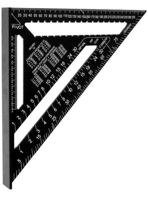 Универсальный кровельный угольник ТУНДРА, алюминий, с внутренней шкалой, 300 мм