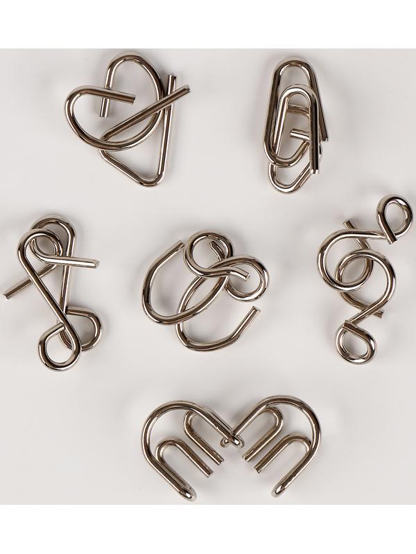 Адвент - календарь новогодний с металлическими головоломками «Змейки у ёлочки», 6 шт.