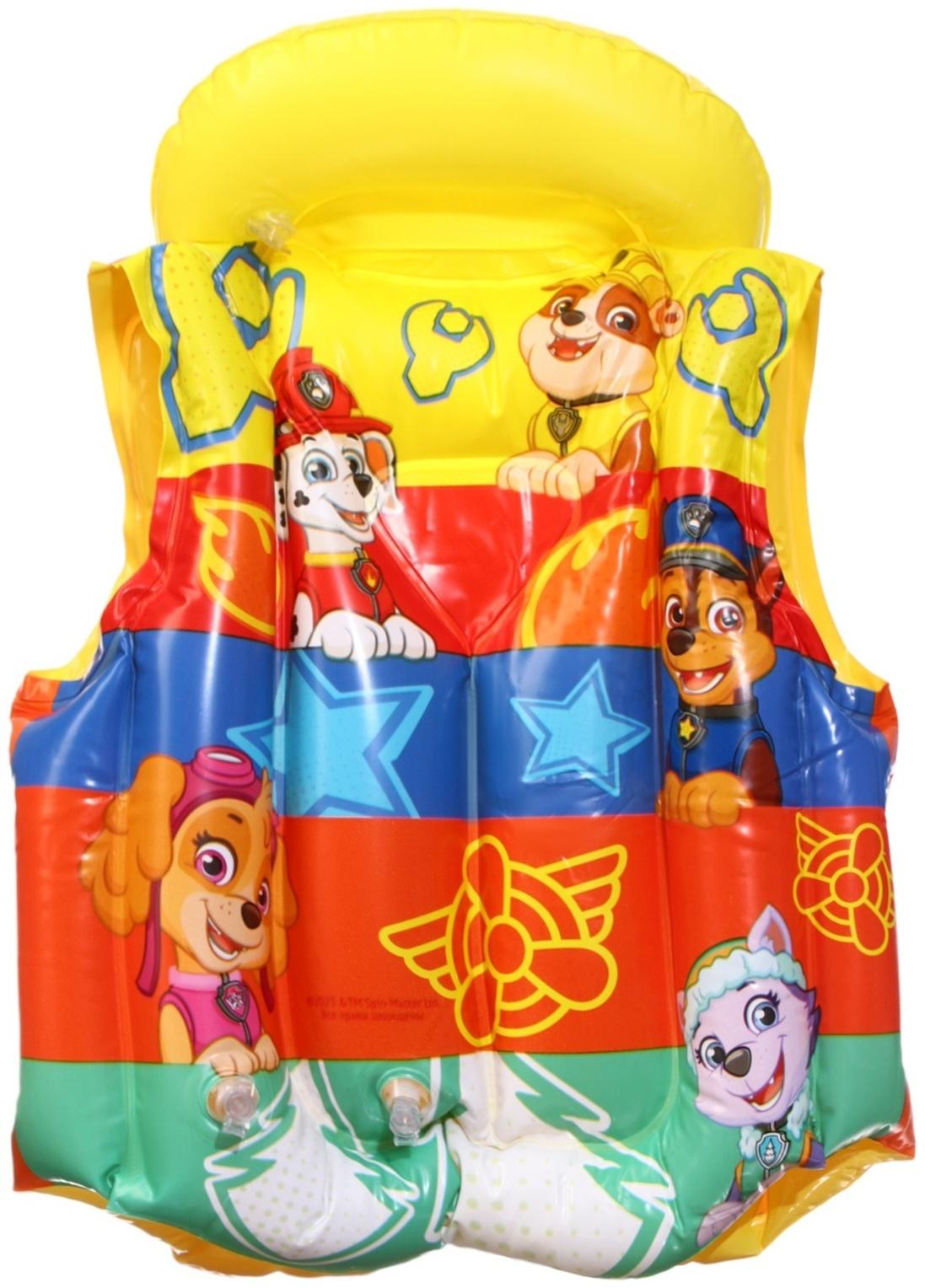 Жилет надувной Щенячий патруль, для плавания, детский, жёлтый