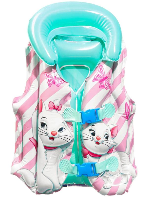 Жилет надувной «Кошечка Мари», для плавания, детский, цвет розовый