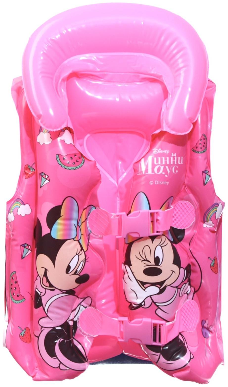 Жилет надувной «Минни Маус», для плавания, детский, цвет розовый