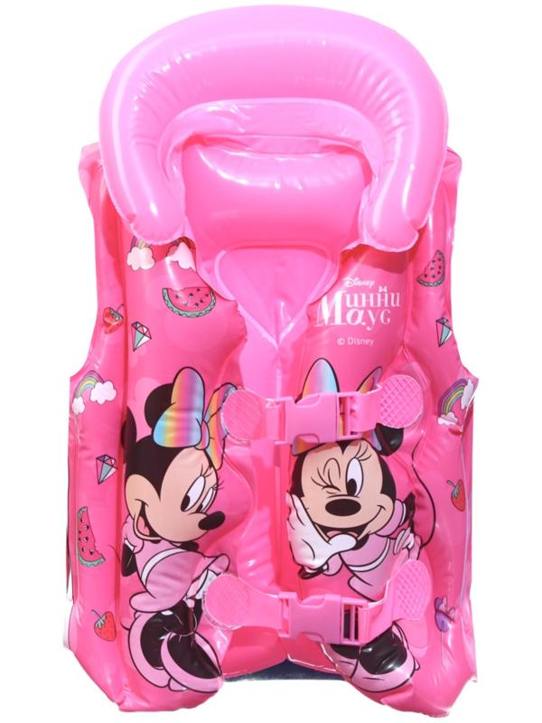 Жилет надувной «Минни Маус», для плавания, детский, цвет розовый