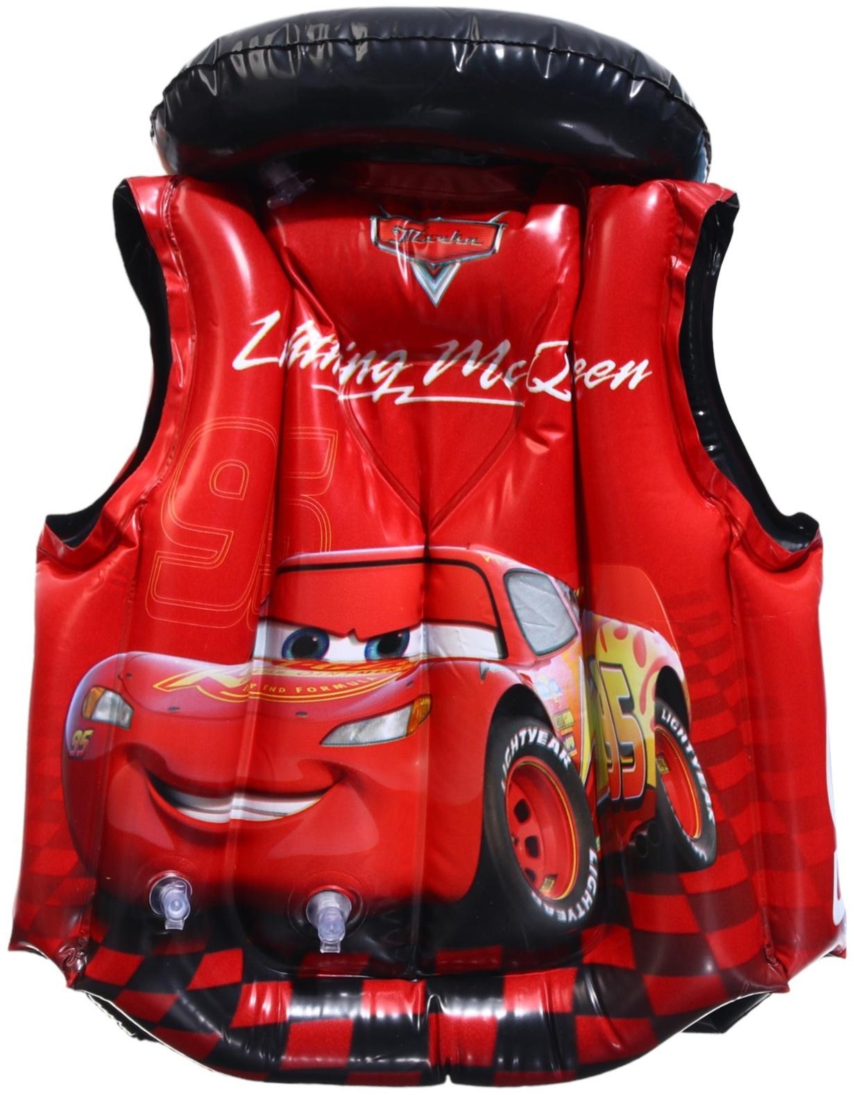 Жилет надувной «Тачки», для плавания, детский, цвет красный