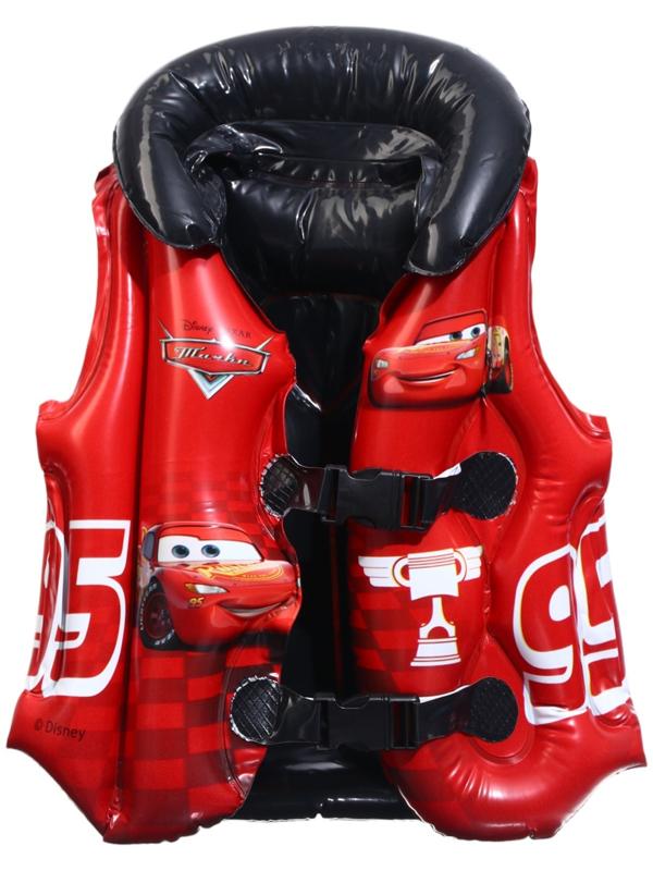 Жилет надувной «Тачки», для плавания, детский, цвет красный