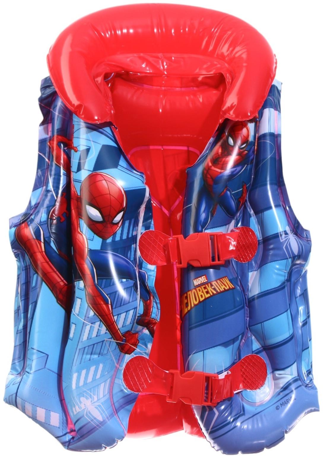 Жилет надувной «Человек Паук», для плавания, детский, цвет синий