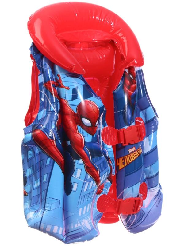 Жилет надувной «Человек Паук», для плавания, детский, цвет синий