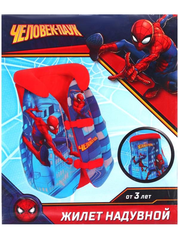 Жилет надувной «Человек Паук», для плавания, детский, цвет синий