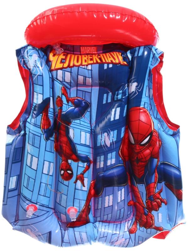 Жилет надувной «Человек Паук», для плавания, детский, цвет синий