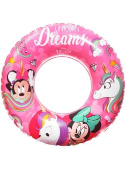 Круг надувной «Минни Маус», для плавания 55 см., детский, цвет розовый