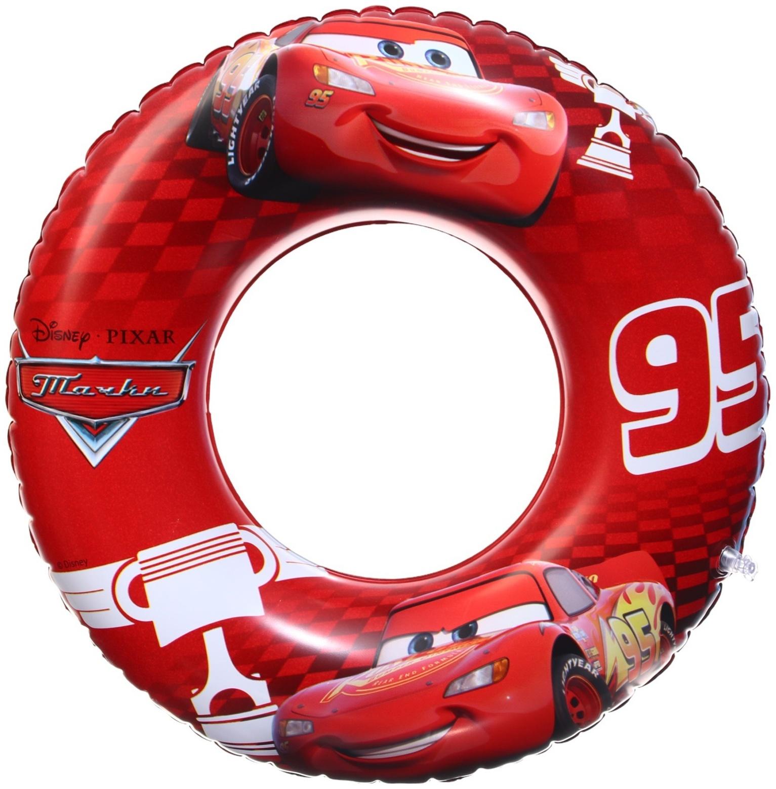 Круг надувной «Тачки», для плавания 55 см., детский, цвет красный