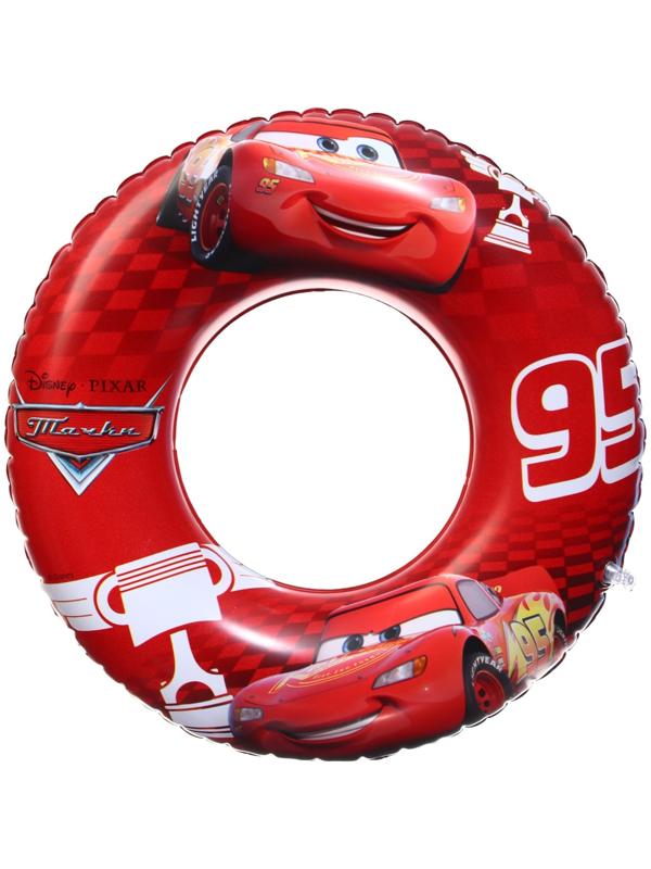 Круг надувной «Тачки», для плавания 55 см., детский, цвет красный