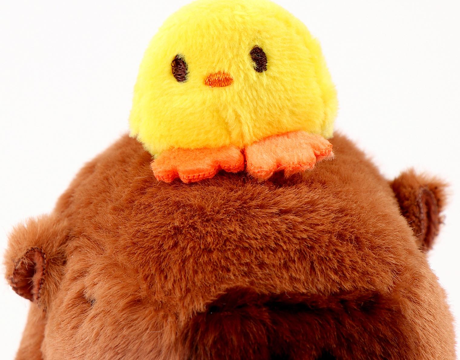 Мягкая игрушка «Капибара с уточкой», на брелоке, 13 см