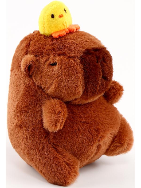 Мягкая игрушка «Капибара с уточкой», на брелоке, 13 см