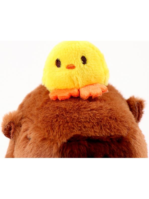 Мягкая игрушка «Капибара с уточкой», на брелоке, 13 см