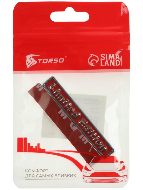 Наклейка Limited Edition TORSO, металлическая, 6,5×1 см, красная