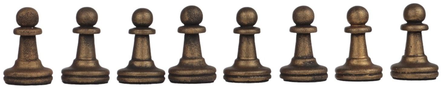Шахматные фигуры, полистоун, король h-8.8 см d-3.8 см, пешка h-4.2 см d-2.7 см