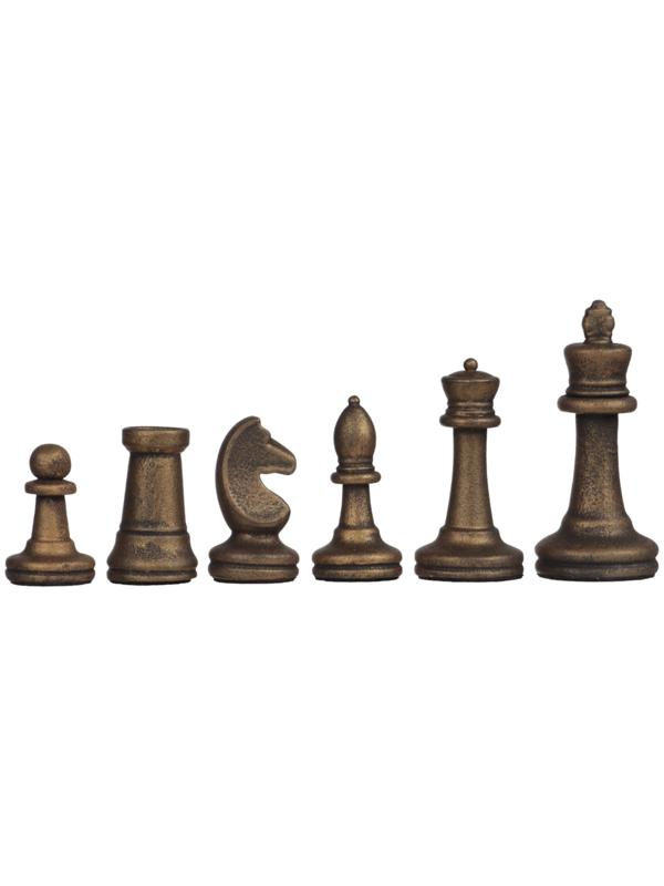 Шахматные фигуры, полистоун, король h-8.8 см d-3.8 см, пешка h-4.2 см d-2.7 см