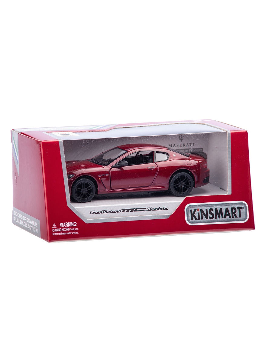 Металлическая машинка Kinsmart 1:38 «Maserati GranTurismo 2016» KT5395W инерционная в коробке / Микс