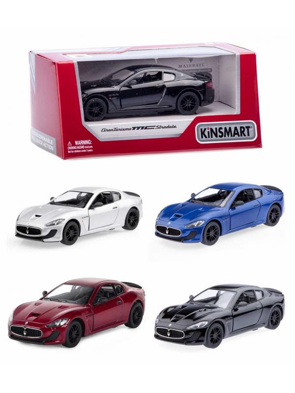 Металлическая машинка Kinsmart 1:38 «Maserati GranTurismo 2016» KT5395W инерционная в коробке / Микс