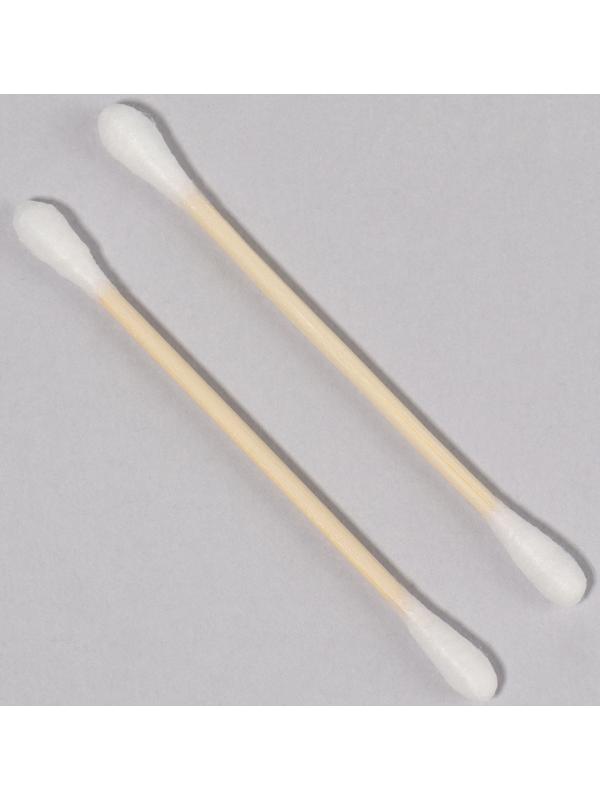 Ватные палочки на деревянной основе, биоразлагаемые, 7 см, 48 шт