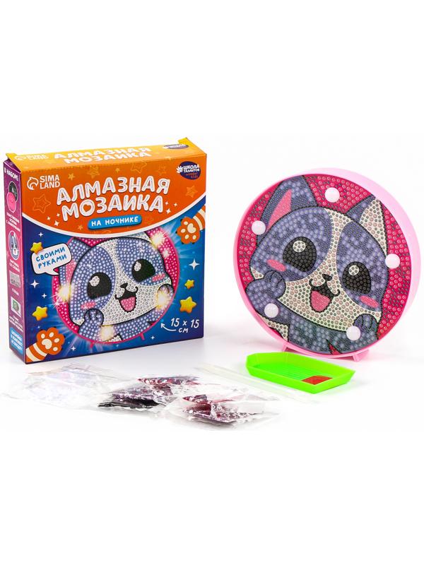 Ночник своими руками. Алмазная мозаика для детей на ночнике «Котик», 15×15 см, набор для творчества