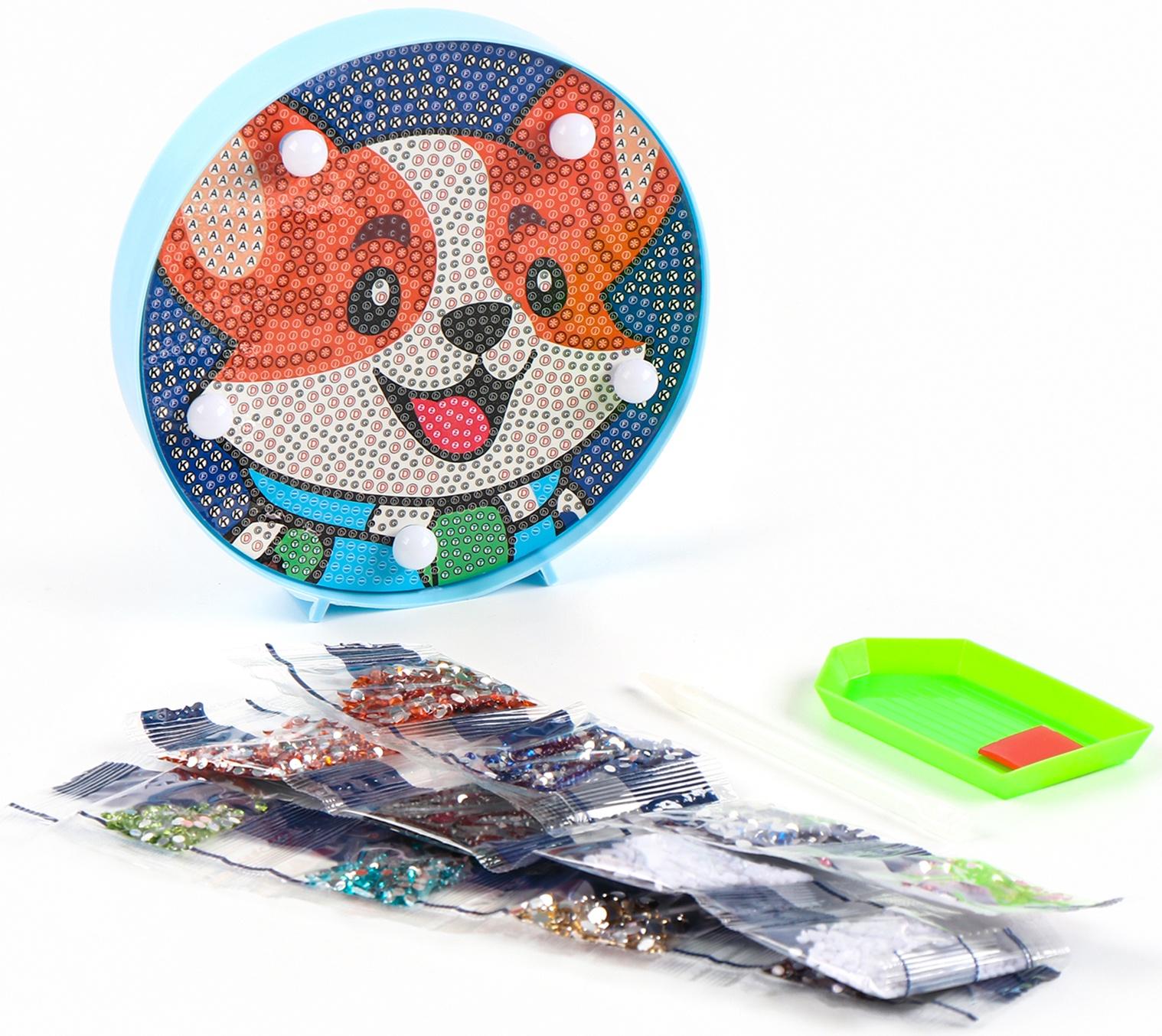 Ночник своими руками. Алмазная мозаика для детей на ночнике «Корги», 15×15 см, набор для творчества