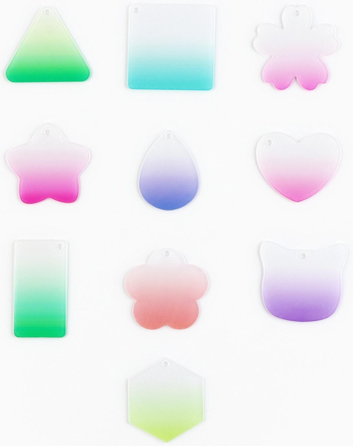 Большой набор для создания акриловых брелоков с наклейками