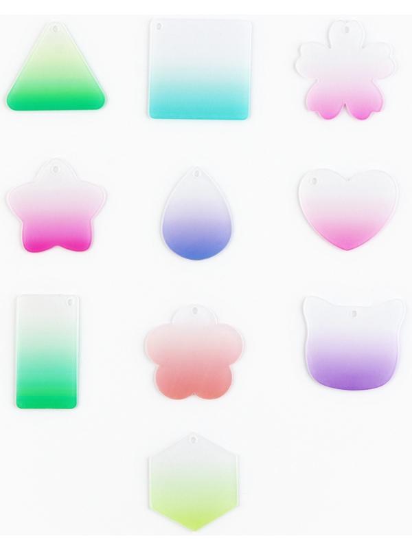 Большой набор для создания акриловых брелоков с наклейками