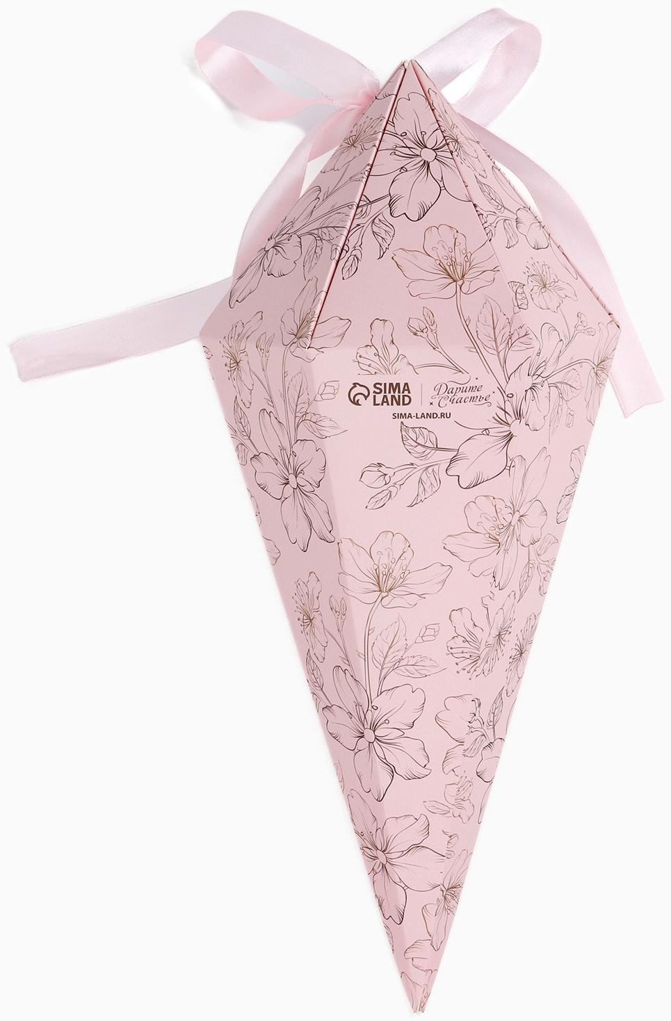 Переноска - шестиугольник для цветов «Цветочная композиция», розовая, 15 х 35 х 15 см