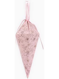 Переноска - шестиугольник для цветов «Цветочная композиция», розовая, 15 х 35 х 15 см