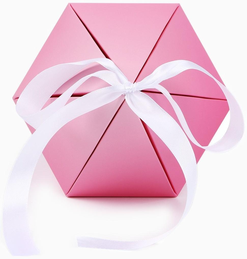 Переноска - шестиугольник для цветов «С любовью!», розовая, 15 х 35 х 15 см