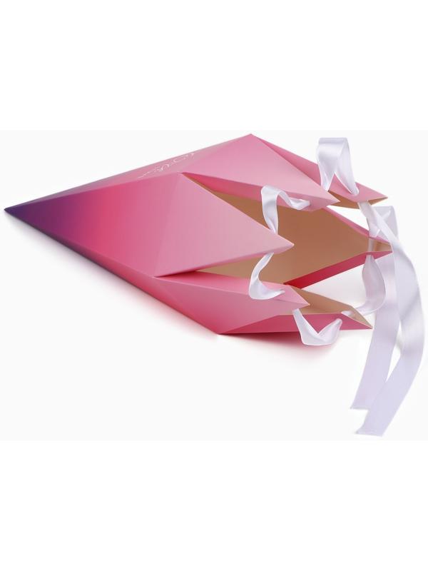 Переноска - шестиугольник для цветов «С любовью!», розовая, 15 х 35 х 15 см