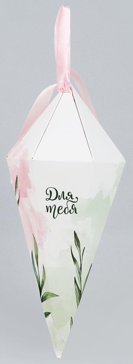 Переноска - шестиугольник для цветов «Для тебя!», белая 15 х 35 х 15 см