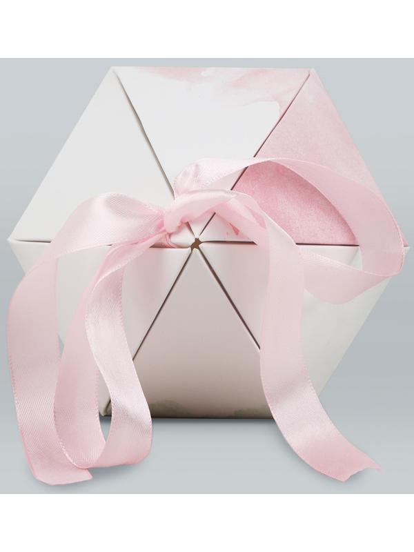 Переноска - шестиугольник для цветов «Для тебя!», белая 15 х 35 х 15 см