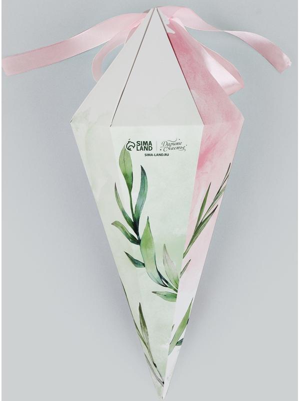 Переноска - шестиугольник для цветов «Для тебя!», белая 15 х 35 х 15 см