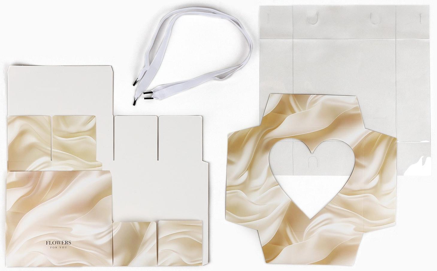 Коробка для цветов с формовым вкладышем и PVC крышкой «Для тебя», 23.5 х 23.5 х 15 см