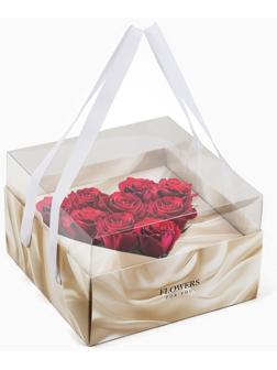 Коробка для цветов с формовым вкладышем и PVC крышкой «Для тебя», 23.5 х 23.5 х 15 см