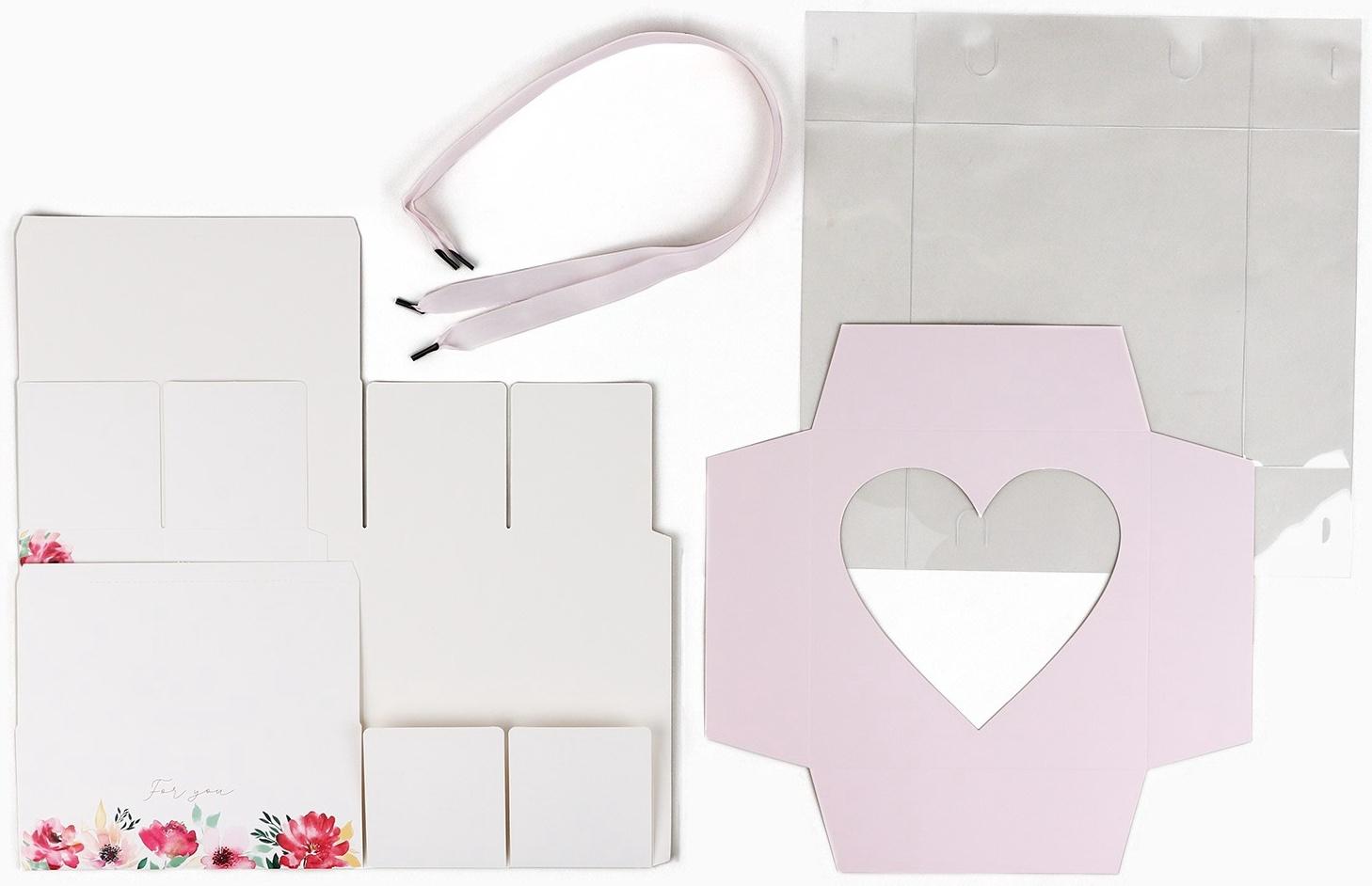 Коробка для цветов с формовым вкладышем и PVC крышкой «Цветы для тебя», 23.5 х 23.5 х 15 с