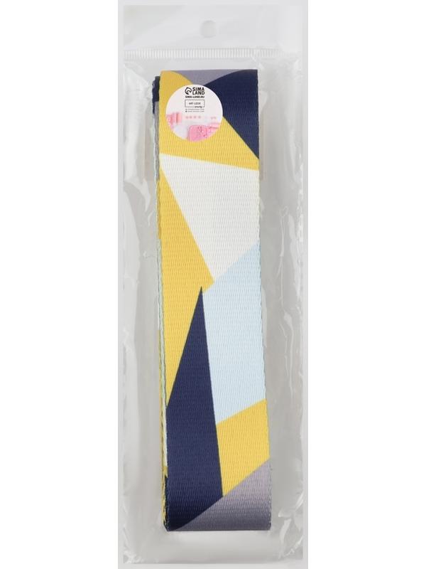 Стропа ременная, 38 мм, 3 ± 0,1 м, цвет жёлтая геометрия