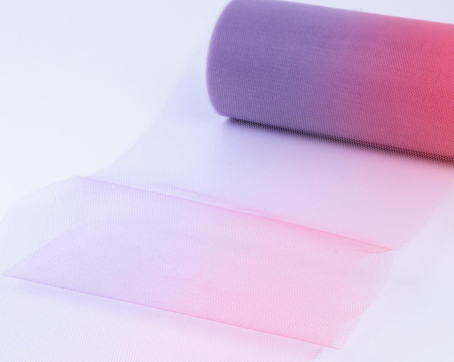 Фатин, 15 см, 23 ± 1 м, 11 ± 1 г/кв.м, цвет фиолетово-розовый градиент №4