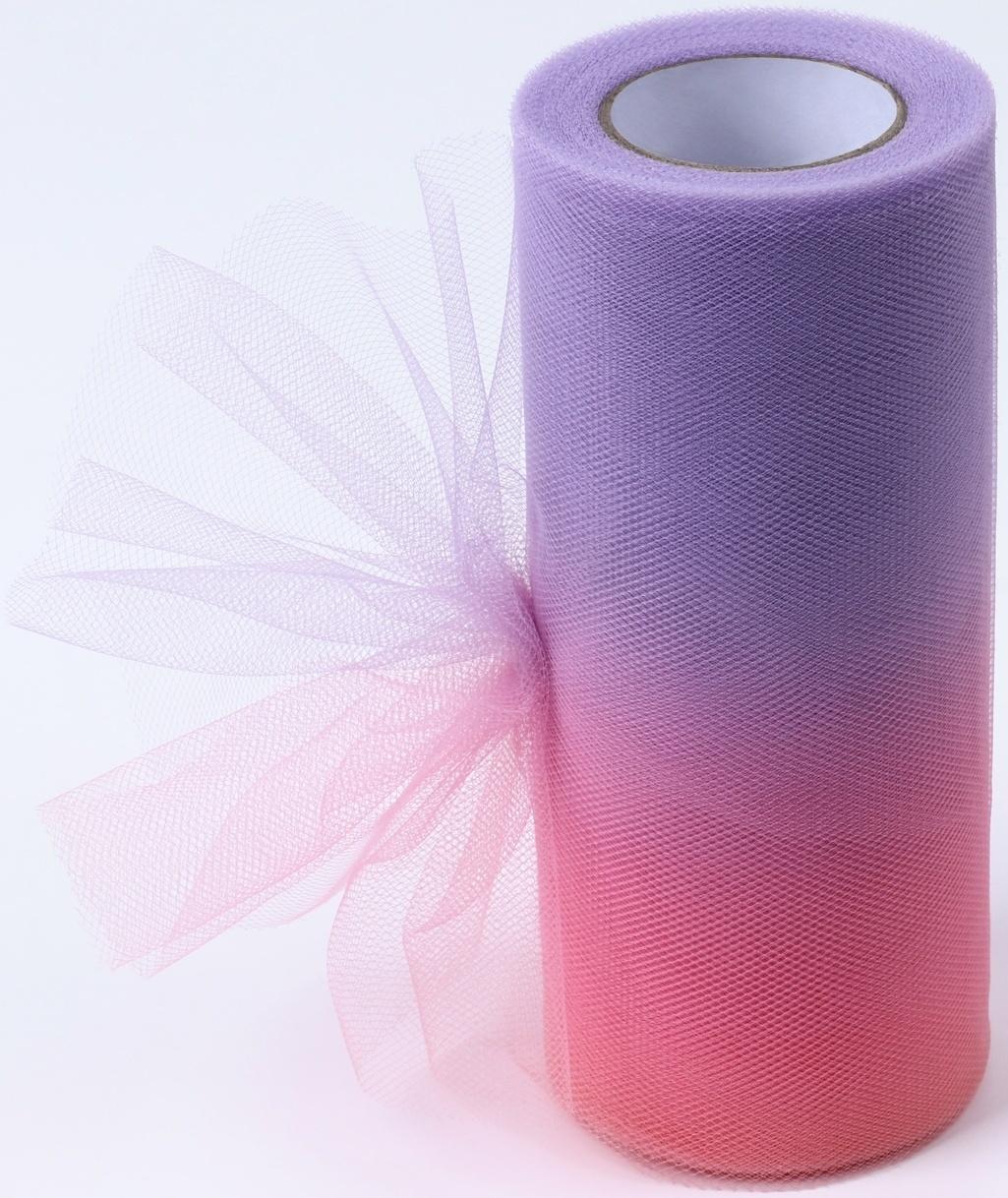 Фатин, 15 см, 23 ± 1 м, 11 ± 1 г/кв.м, цвет фиолетово-розовый градиент №4