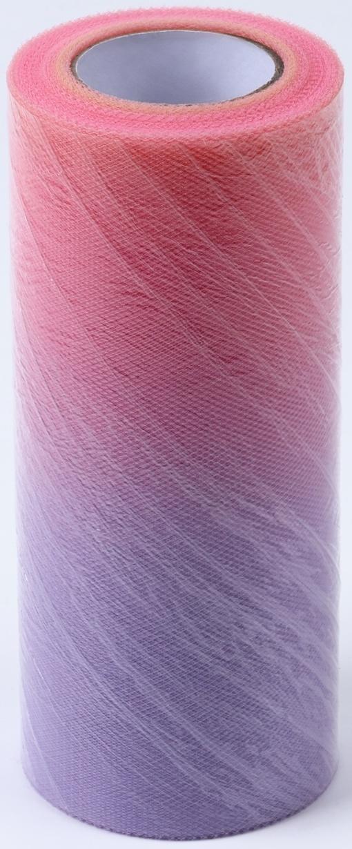Фатин, 15 см, 23 ± 1 м, 11 ± 1 г/кв.м, цвет фиолетово-розовый градиент №4