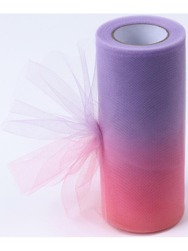 Фатин, 15 см, 23 ± 1 м, 11 ± 1 г/кв.м, цвет фиолетово-розовый градиент №4