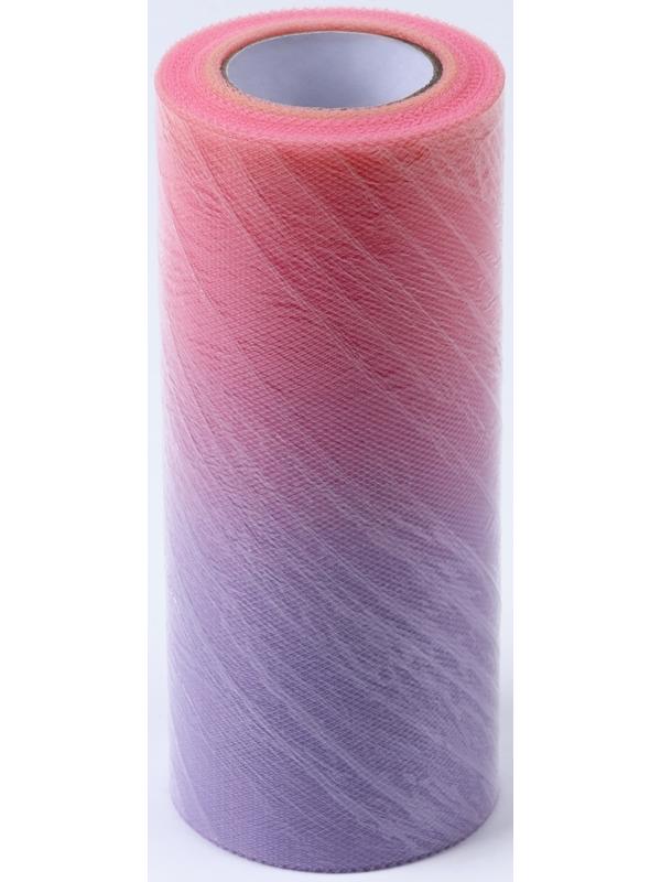 Фатин, 15 см, 23 ± 1 м, 11 ± 1 г/кв.м, цвет фиолетово-розовый градиент №4