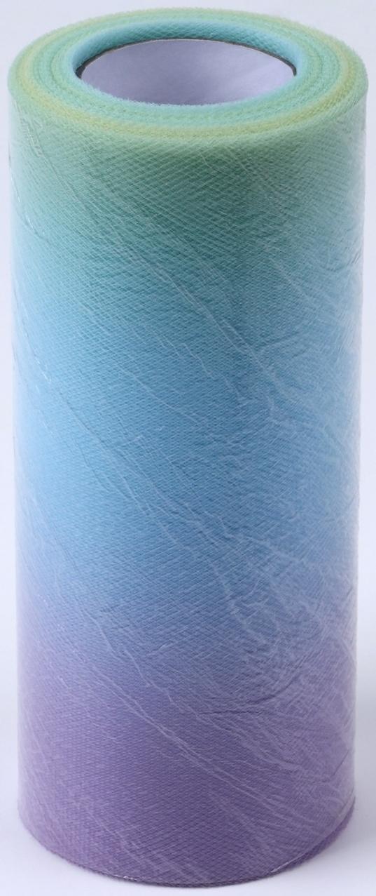 Фатин, 15 см, 23 ± 1 м, 11 ± 1 г/кв.м, цвет зелёно-голубой градиент №6