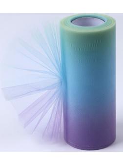 Фатин, 15 см, 23 ± 1 м, 11 ± 1 г/кв.м, цвет зелёно-голубой градиент №6