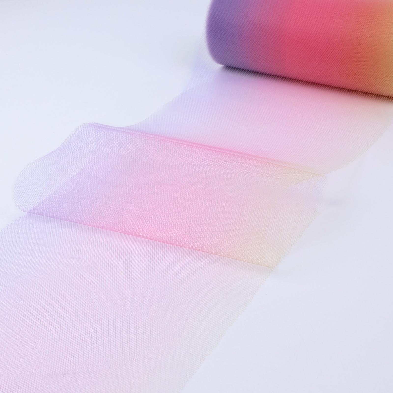 Фатин, 15 см, 23 ±1 м, 11 ± 1 г/кв.м, цвет розово-фиолетовый градиент №8
