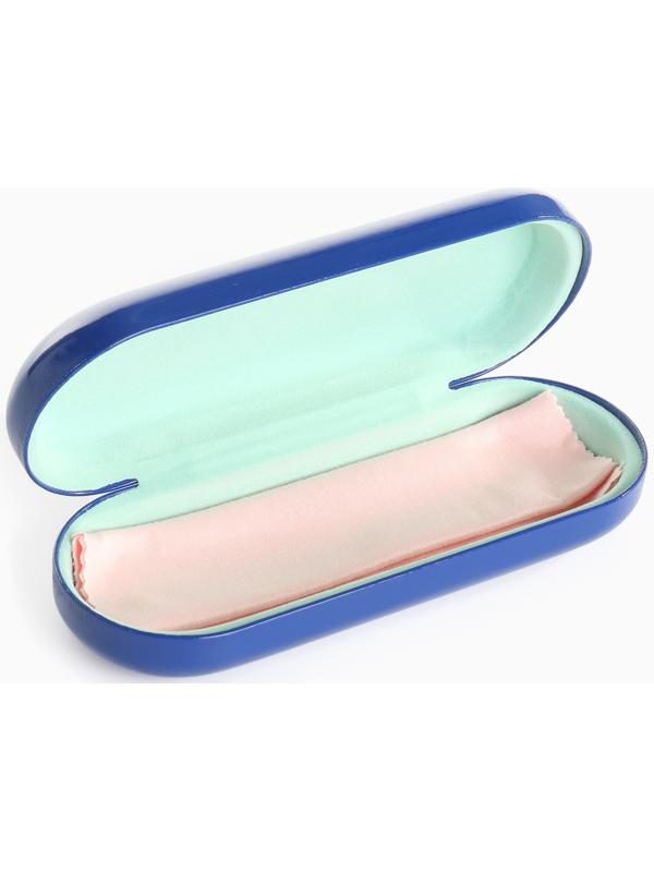 Футляр для очков на хлопушке, длина 16 см, цвет синий