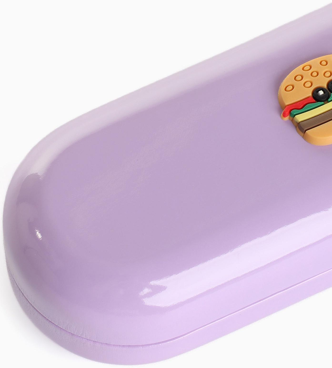 Футляр для очков на хлопушке, длина 16 см, цвет сиреневый